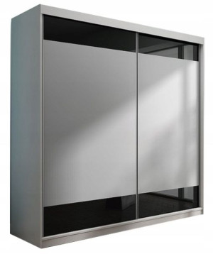 Szafa przesuwna DIEGO V 200cm BIAŁA, SONOMA