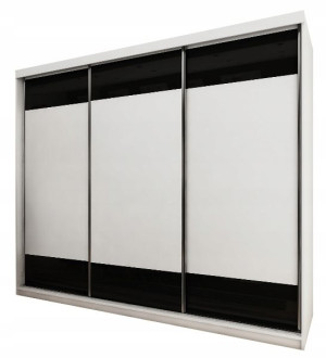 Szafa przesuwna DIEGO V 250cm BIAŁA, SONOMA