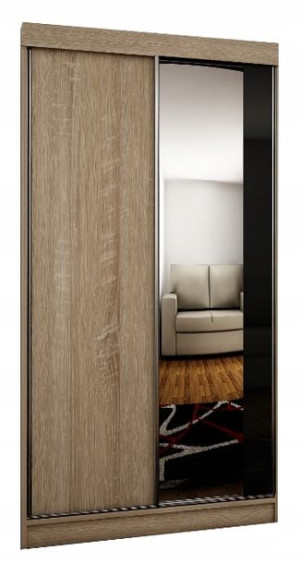 Szafa przesuwna DIEGO XIII 100cm BIAŁA, SONOMA