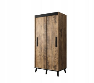 Szafa przesuwna GRACJA T120x200x62 kasztan+czarny