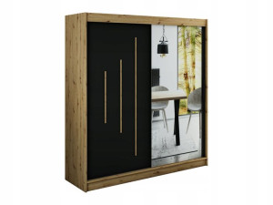 Szafa przesuwna Loka Y 200 x200x62czarna-artisan