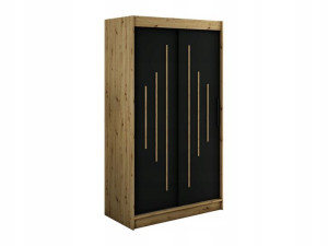 Szafa przesuwna Loka VI 120 x200x62czarna-artisan