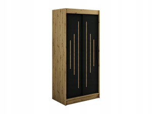 Szafa przesuwna Loka VI 100 x200x62czarna-artisan