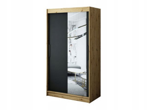Szafa przesuwna Loka II 120 x 200x62czarna-artisan