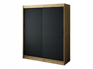 Szafa przesuwna Loka 180 x 200 x62czarna-artisan