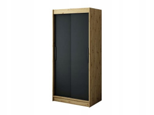 Szafa przesuwna Loka 100 x 200 x62czarna-artisan