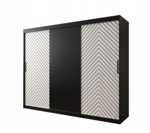 Szafa przesuwna Jodła 250 x 200 x 62 czarna