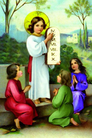 Dziesięć Przykazań Bożych - Obrazek jednostronny (100 szt)