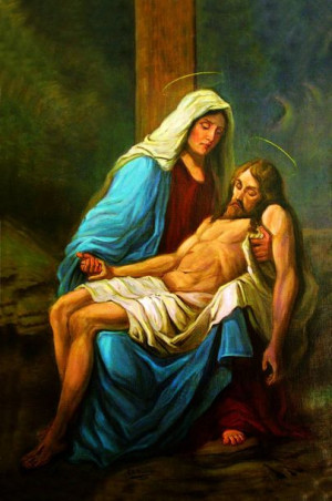 Matka Boża Bolesna - Obrazek jednostronny (100 szt)