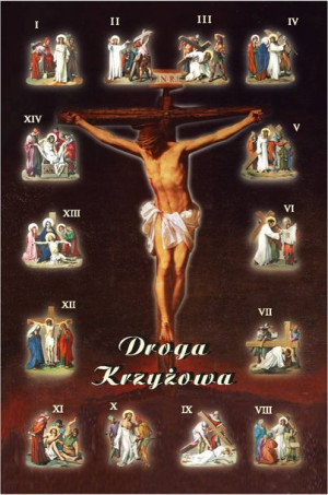 Droga Krzyżowa - Obrazek z modlitwą (100 szt)