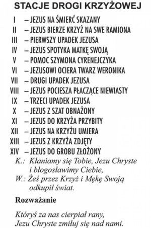 Droga Krzyżowa - Obrazek z modlitwą (100 szt)