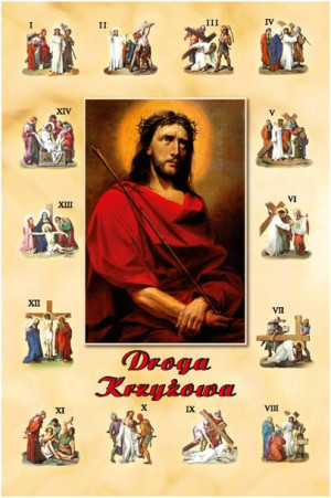 Droga Krzyżowa - Obrazek z modlitwą (100 szt)