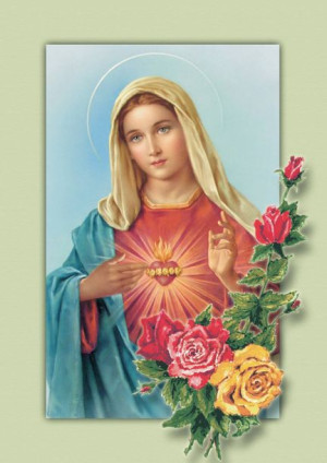 Serce Maryi - Obrazek jednostronny (100 szt)