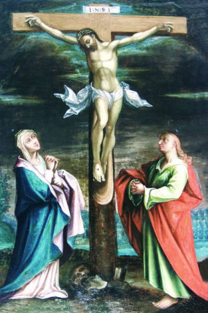 Jezus na krzyżu - Obrazek jednostronny (100 szt)