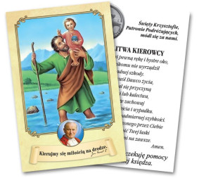 Święty Krzysztof - Obrazek z modlitwą (100 szt)