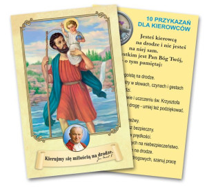 Święty Krzysztof - Obrazek z modlitwą (100 szt)