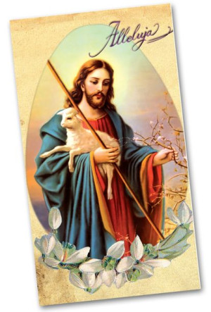 Jezus, Dobry Pasterz - Obrazek jednostronny (100 szt)