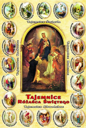 Różaniec - Obrazek z modlitwą (100 szt)