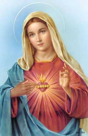 Serce Maryi - Obrazek  jednostronny (100 szt)
