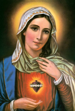 Serce Maryi - Obrazek  jednostronny (100 szt)