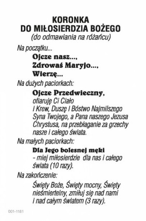 Święta Faustyna - Obrazek z modlitwą (100 szt)