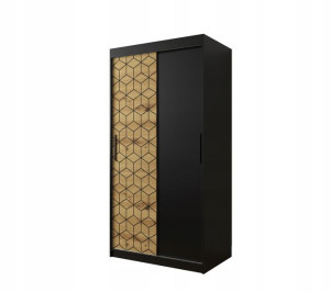 Szafa przesuwna Heksagon 100 x 200 x 62 czarna