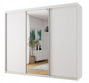 Szafa przesuwna DIEGO I 250cm BIAŁA, SONOMA