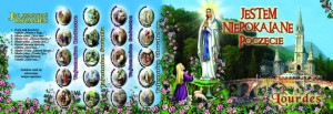 Różaniec Święty - Lourdes - Pocztówka składana (100 szt)