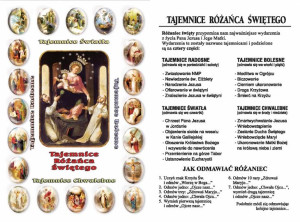 Różaniec Święty - Pocztówka z modlitwą (100 szt)