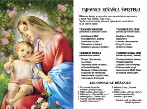 Różaniec Święty - Pocztówka z modlitwą (100 szt)