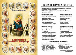 Różaniec Święty - Pocztówka z modlitwą (100 szt)