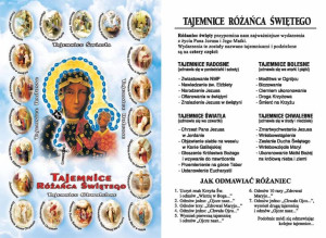 Różaniec Święty - Pocztówka z modlitwą (100 szt)