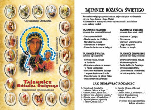 Różaniec Święty - Pocztówka z modlitwą (100 szt)