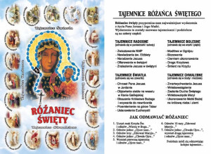 Różaniec Święty - Pocztówka z modlitwą (100 szt)