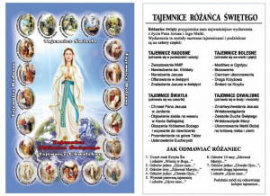 Różaniec Święty - Pocztówka z modlitwą (100 szt)