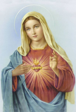 Serce Maryi - Pocztówka jednostronna (100 szt)