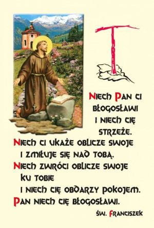 Święty Franciszek - Pocztówka jednostronna (100 szt)