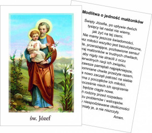 Święty Józef - Pocztówka z modlitwą (100 szt)