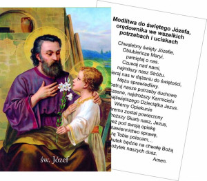 Święty Józef - Pocztówka z modlitwą (100 szt)