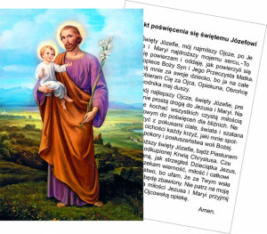 Święty Józef - Pocztówka z modlitwą (100 szt)