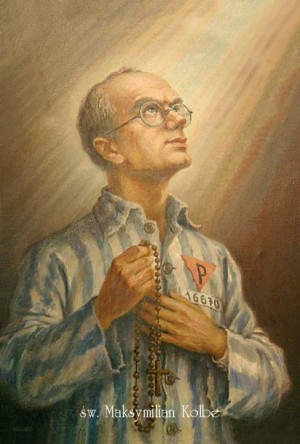 Święty Maksymilian Kolbe - Pocztówka jednostronna (100 szt)