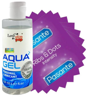 Żel Wodny Intymny Do Seksu 150ml Prezerwatywy Z Wypustkami Pasante 10szt