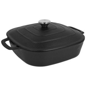 Garnek Żeliwny Z Pokrywką 4,3l 28x28 Cm Indukcja Ognisko 2650