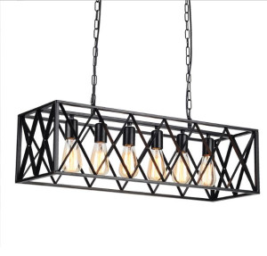 Lampa wisząca industrialna / Żyrandol Loft - 6 punktów oświetleniowych