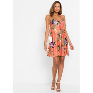 Bonprix Sukienka Z Odkrytymi Plecami W Kwiaty 32-34 931835