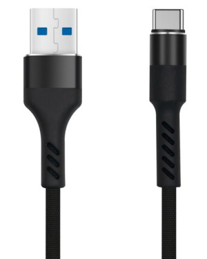 Maxlife Kabel Mxuc-01 Usb - Usb-c 1,0 M 2a Czarny Nylonowy