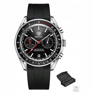 Zegarek Benyar Męski Elegancki Chronograf +pudełko