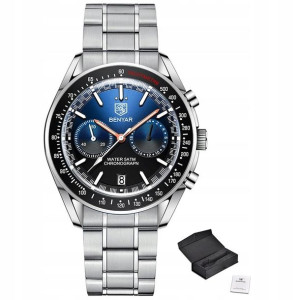 Zegarek Benyar Męski Elegancki Chronograf +pudełko