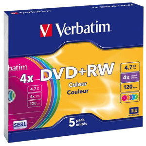 Verbatim DVD+RW | 4.7GB | x4 | slim 5szt