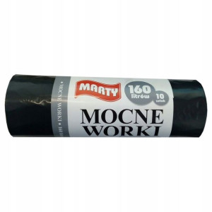 Worki Na Śmieci Mocne 160l, 10szt 90x110 Cm,czarne